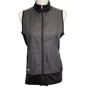 Adidas Women's Technical Lightweight Full-Zip Golf Wind Vests Black Small